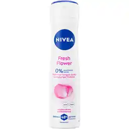 Albert Heijn NIVEA Fresh flower deodorant spray aanbieding