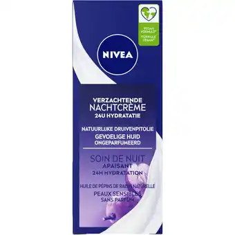 Albert Heijn NIVEA Verzachtende nachtcrème gevoelige huid aanbieding