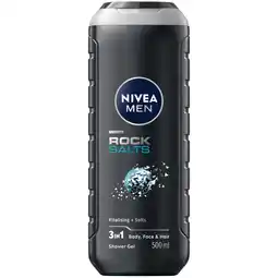 Albert Heijn NIVEA Men rock salts shower gel aanbieding