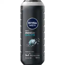 Albert Heijn NIVEA Men rock salts shower gel aanbieding