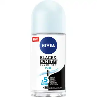 Albert Heijn NIVEA Black & white pure deodorant roller aanbieding