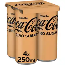 Albert Heijn Coca-Cola Zero sugar vanilla 4-pack aanbieding
