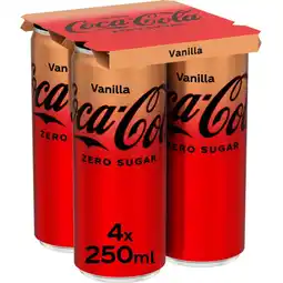 Albert Heijn Coca-Cola Zero sugar vanilla 4-pack aanbieding