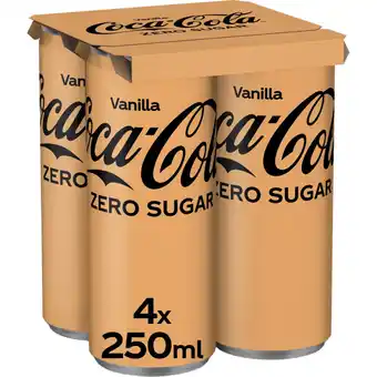 Albert Heijn Coca-Cola Zero sugar vanilla 4-pack aanbieding