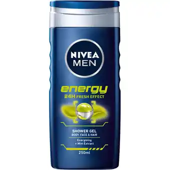 Albert Heijn NIVEA Men energy douchegel 3-in-1 met mint aanbieding