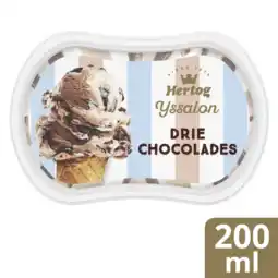 Albert Heijn Hertog Ijssalon mini drie chocolades aanbieding