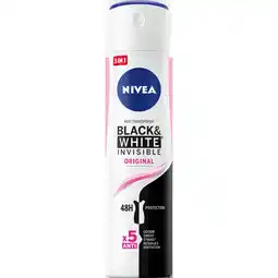 Albert Heijn NIVEA Black & white original deodorant spray aanbieding