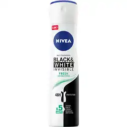Albert Heijn NIVEA Black & white fresh deodorant spray aanbieding