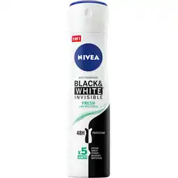 Albert Heijn NIVEA Black & white fresh deodorant spray aanbieding