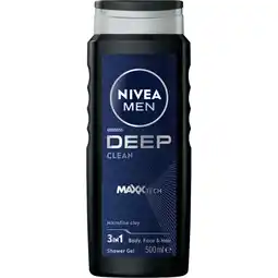 Albert Heijn NIVEA Men deep clean shower gel aanbieding
