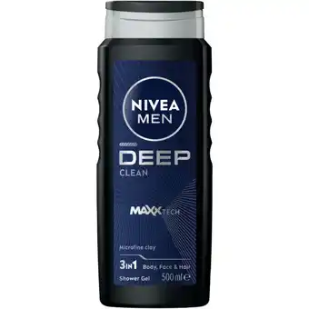 Albert Heijn NIVEA Men deep clean shower gel aanbieding