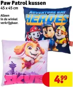 Kruidvat Paw Patrol kussen aanbieding