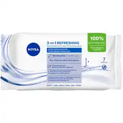 Albert Heijn NIVEA 3in1 verfrissende reinigingsdoekjes aanbieding
