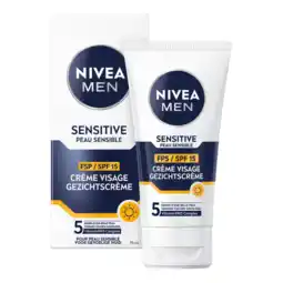 Albert Heijn NIVEA Men sensitive spf 15 gezichtscreme aanbieding