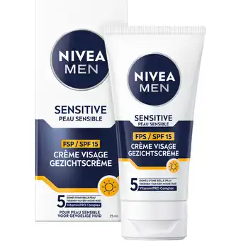 Albert Heijn NIVEA Men sensitive spf 15 gezichtscreme aanbieding