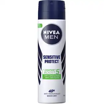 Albert Heijn NIVEA Sensitive protect anti transpirant spray aanbieding