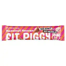 Albert Heijn Fit Piggy Proteïnereep hazelnut heaven aanbieding