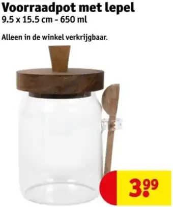 Kruidvat Voorraadpot met lepel aanbieding