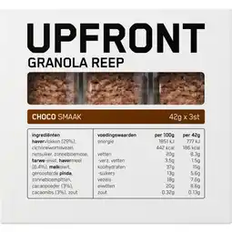 Albert Heijn Upfront Granola reep choco smaak aanbieding