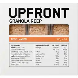 Albert Heijn Upfront Granola reep appel kaneel smaak aanbieding