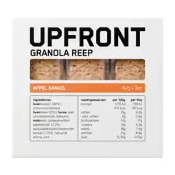 Albert Heijn Upfront Granola reep appel kaneel smaak aanbieding