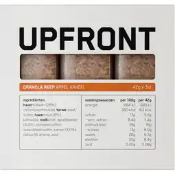 Albert Heijn Upfront Granola reep appel kaneel smaak aanbieding