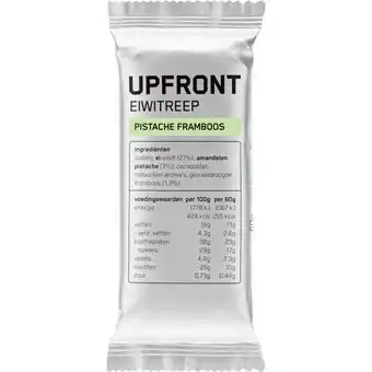 Albert Heijn Upfront Eiwitreep pistache framboos aanbieding