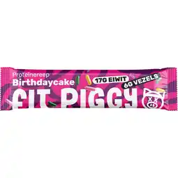 Albert Heijn Fit Piggy Proteïnereep birthdaycake aanbieding