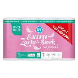 Albert Heijn AH Toiletpapier zacht 4-laags 12=18 rollen aanbieding
