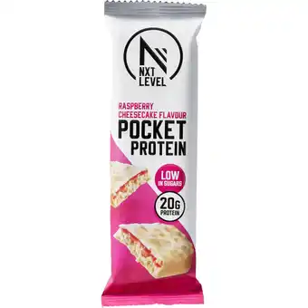 Albert Heijn NXT Level Pocket protein raspberry cheesecake aanbieding