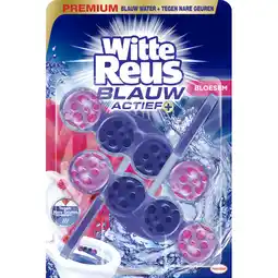 Albert Heijn Witte Reus Toiletblok blauw actief bloesem 2-pack aanbieding