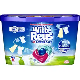 Albert Heijn Witte Reus White 3+1 power wasmiddel capsules wit aanbieding