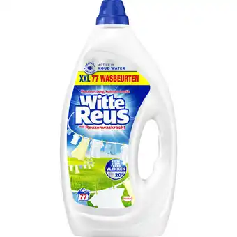 Albert Heijn Witte Reus Wasmiddel vloeibaar gel wit aanbieding