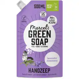 Albert Heijn Marcel's Green Soap Handzeep lavender & rosemary navulling aanbieding