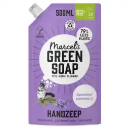 Albert Heijn Marcel's Green Soap Handzeep lavender & rosemary navulling aanbieding