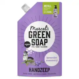 Albert Heijn Marcel's Green Soap Handzeep lavender & rosemary navulling aanbieding