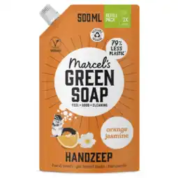 Albert Heijn Marcel's Green Soap Handzeep orange & jasmin navulling aanbieding