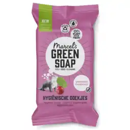 Albert Heijn Marcel's Green Soap Hygienische doekjes patchouli&cranberry aanbieding