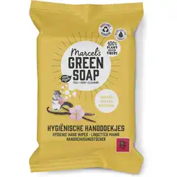 Albert Heijn Marcel's Green Soap Hand wipes vanilla & cherry blossom aanbieding