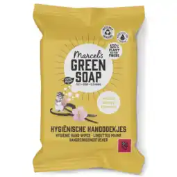 Albert Heijn Marcel's Green Soap Hand wipes vanilla & cherry blossom aanbieding
