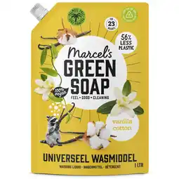 Albert Heijn Marcel's Green Soap Wasmiddel vanilla & cotton navulling aanbieding