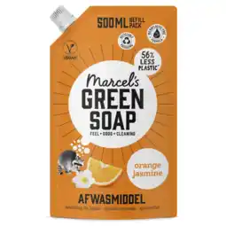 Albert Heijn Marcel's Green Soap Afwasmiddel orange jasmine navulling aanbieding