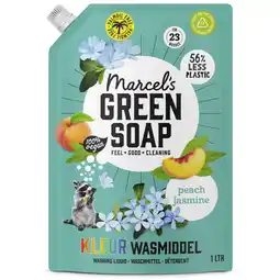 Albert Heijn Marcel's Green Soap Wasmiddel color peach jasmine navulling aanbieding