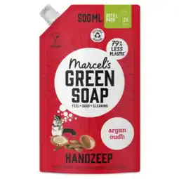 Albert Heijn Marcel's Green Soap Handzeep argan & oudh navulling aanbieding