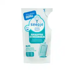 Albert Heijn Seepje Handzeep eucalyptus rozemarijn navulling aanbieding