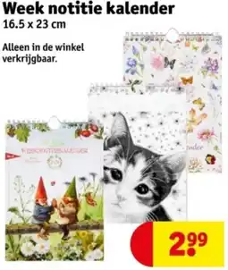 Kruidvat Week notitie kalender aanbieding