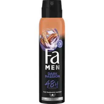 Albert Heijn Fa Men dark passion deodorant spray aanbieding