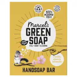 Albert Heijn Marcel's Green Soap Handzeep bar vanille & cherry blossom aanbieding