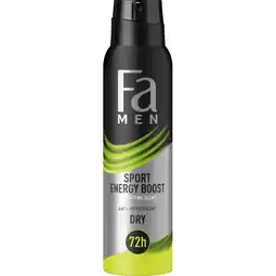Albert Heijn Fa Men sport energy boost deodorant spray aanbieding