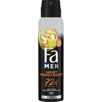 Albert Heijn Fa Men sport energy boost deodorant spray aanbieding